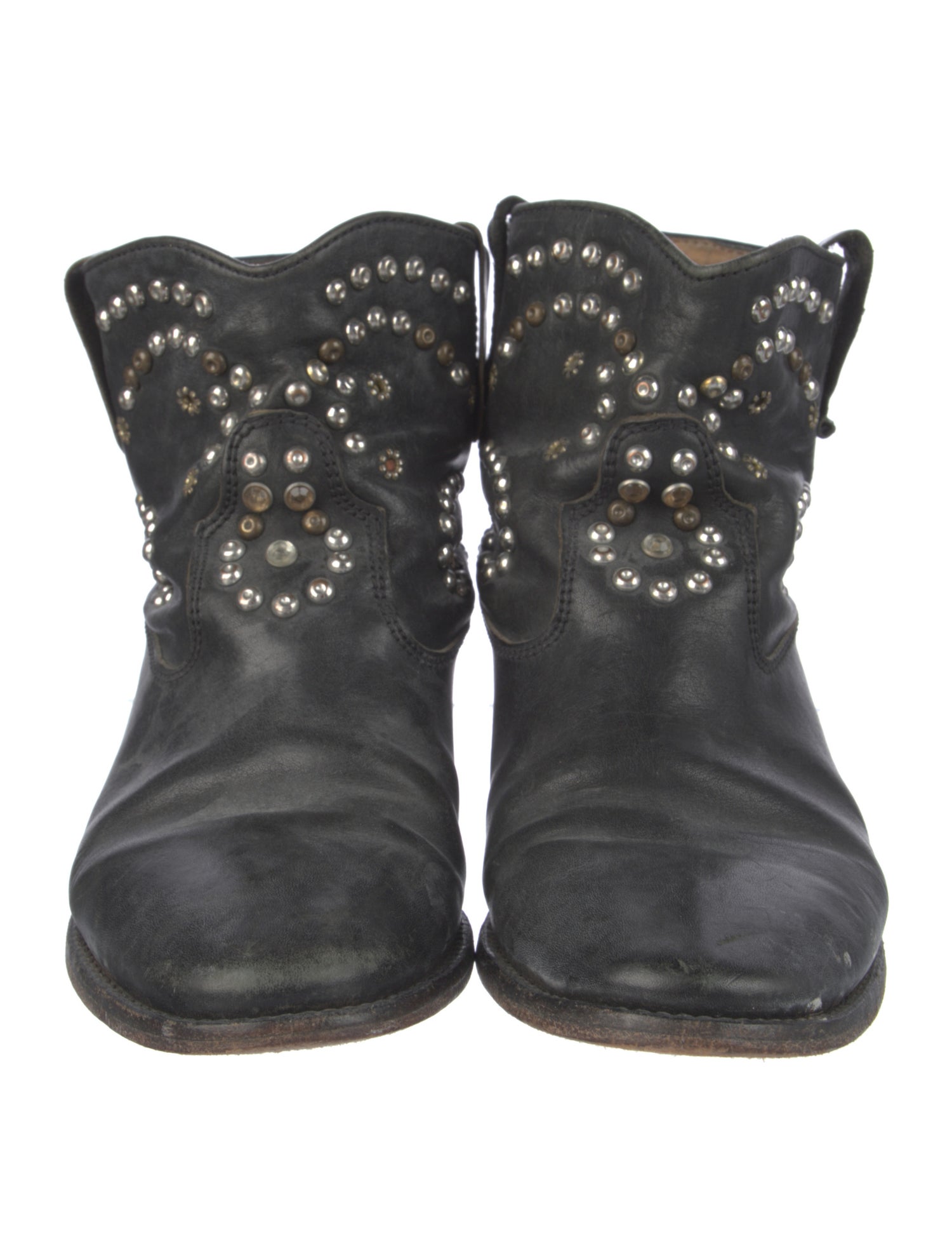 Isabel Marant Leather Studded Accents Combat Boots